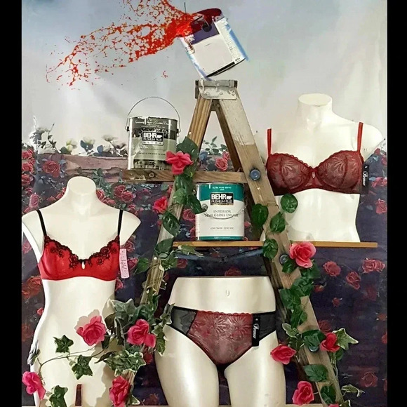 34C‎ Jezebel 10039 Demeure Unlined Balconet UW Bra Red NWT - Picture 9 of 11